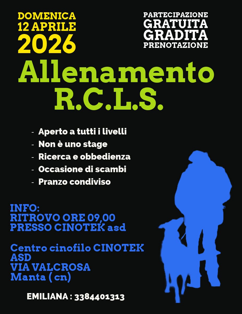 Allenamento RCLS domenica 12 aprile a Manta (CN) – ultimi posti disponibili